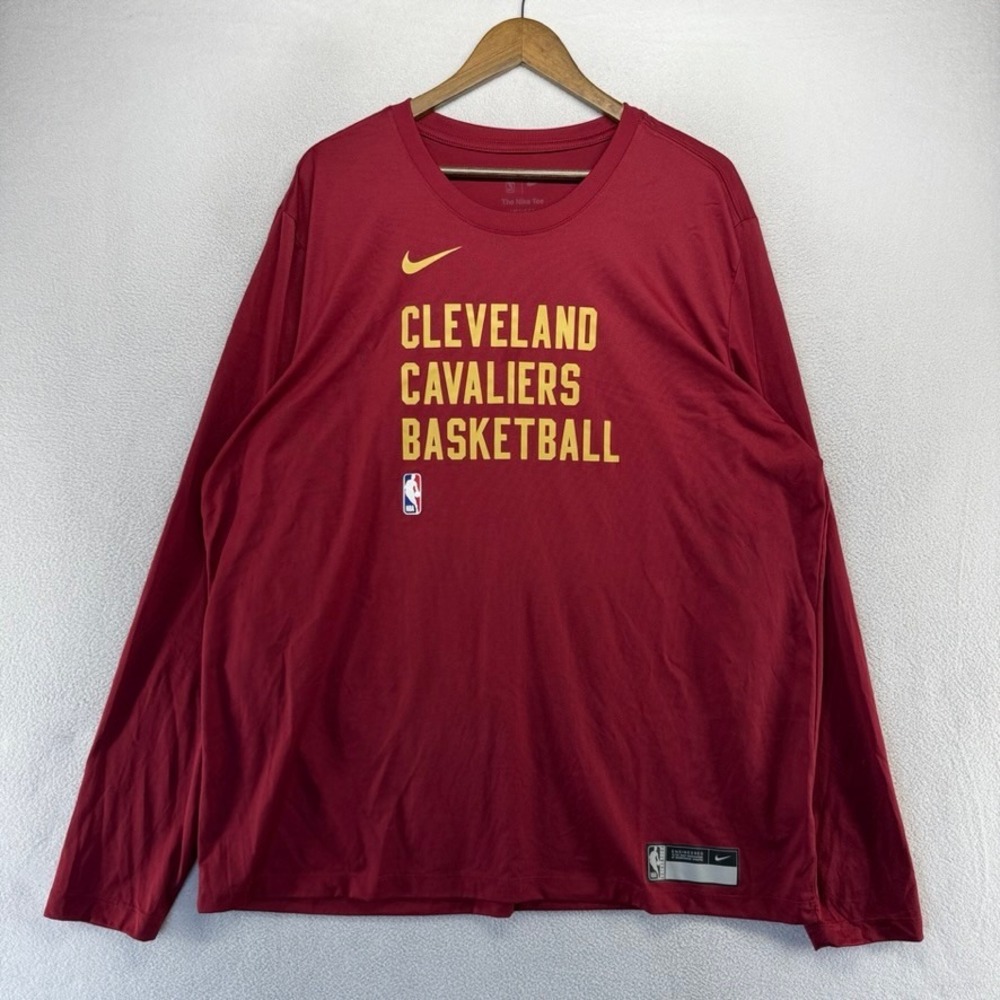 Cleveland Cavaliers Shirt men's 2XL Tall Red Nike Dri Fit Team Player Issue NBA